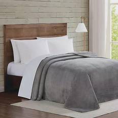 Truly Soft Velvet Blankets Gray (274.32x228.6cm)