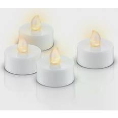 3D Flame LED Candles Goobay Tea Lights with Timer white LED Candle 3.7cm 4pcs