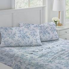 Laura Ashley Vanessa Flannel Bed Linen Blue (203.2x198.12cm)