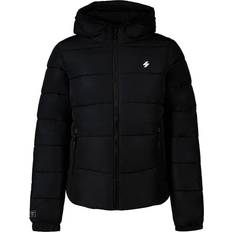 Hooded sports puffer jacket Superdry Sports Puffer Hooded Jacket M - Black