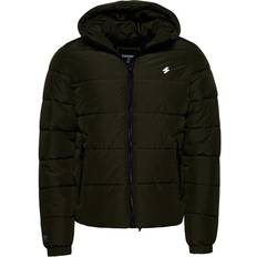 Superdry Herren Jacken Superdry Sports Puffer Hooded Jacket M - Dark Moss