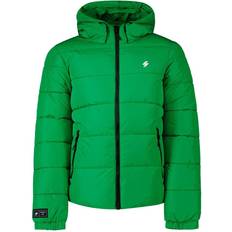 Hooded sports puffer jacket Superdry Sports Puffer Hooded Jacket M - Oregon Green