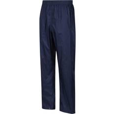 Blue - Men Rain Pants Regatta Men's Pack-It Waterproof Overtrousers - Navy