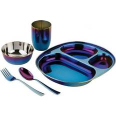 Machine Washable Baby Dinnerware Mindful Mealtime Set Iridescent Blue