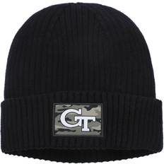 Beanies Adidas Georgia Tech Yellow Jackets Military Appreciation Cuffed Knit Hat - Black