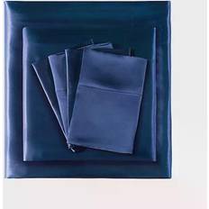 Textiles Madison Park Essentials Satin Bed Sheet Blue (274.32x)