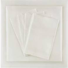 Madison Park Essentials Satin Bed Sheet White (243.84x205.74cm)