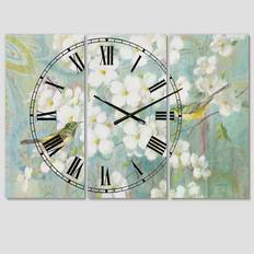 Clocks Design Art Traditional 3 Panels Wall Clock 36"