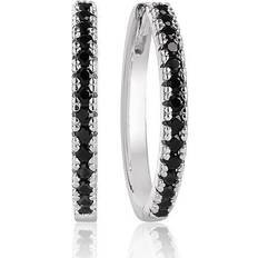 Sif Jakobs Sort Øreringe Sif Jakobs Ellera Grande Earrings - Silver/Black