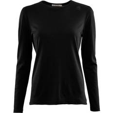 Dame Undertrøyer Aclima LightWool Undershirt Long Sleeve Women - Jet Black