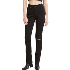 Levi's 724 High Rise Straight Jeans - Black Pixel