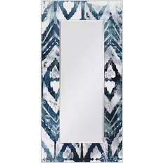 Multicolored Mirrors Empire Art Direct Indigo Extraction Rectangular Beveled Mirror Wall Mirror 36x72"