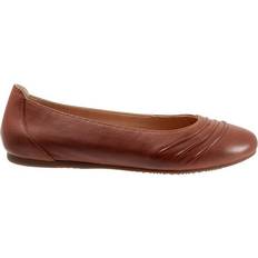 Wide Fit Ballerinas Softwalk Safi - Cognac