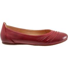 Wide Fit Ballerinas Softwalk Safi - Dark Red