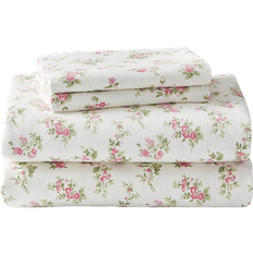 Cotton Bed Linen Laura Ashley Audrey Bed Sheet White (259.08x228.6)