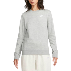 Mujer - Sudadera Suéteres Nike Sportswear Club Fleece Crew-Neck Sweatshirt Women's - Dark Grey Heather/White