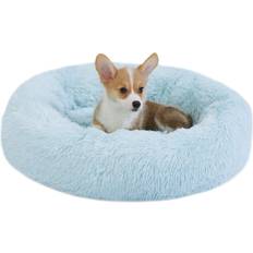 The Original Calming Donut Dog Bed in Shag Fur 45"x45"