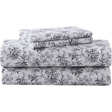 Laura Ashley Faye Toile Bed Sheet Grey (243.84x167.64cm)