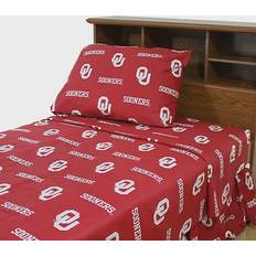 Cotton Satin Bed Linen NCAA University of Oklahoma Bed Sheet Multicolor (243.84x205.74)