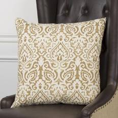 Rizzy Home Poly-Fill Complete Decoration Pillows White, Gold (55.88x55.88cm)