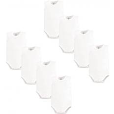 Touched By Nature Organic Cotton Sleeveless Bodysuits 8-Pack - White