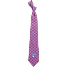 Blue Ties Eagles Wings Gingham Tie - Rangers