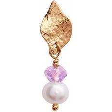 Stine A Petit Ile De L'Amour Earring - Gold/Pearl/Amethyst