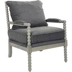 Gray Lounge Chairs OSP Home Furnishing Abbot Lounge Chair 36"