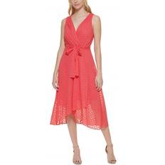 Tommy Hilfiger Surplice Midi Dress - Geranium