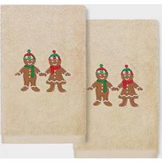 Linum Home Textiles Christmas Gingerbread Guest Towel Beige (76.2x40.64cm)