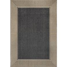 Stripes Carpets Nuloom Asha Simple Border Gray 96x120"