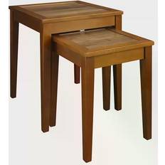 Brown Nesting Tables Casual Home Lincoln Nesting Table 18x18" 2