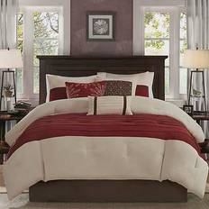 Polyester Textiles Madison Park Palmer Bedspread Red (228.6x228.6cm)