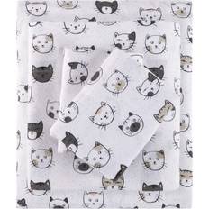 Twin XL Bed Sheets Intelligent Design Cats Bed Sheet Multicolor, White (259.08x167.64)