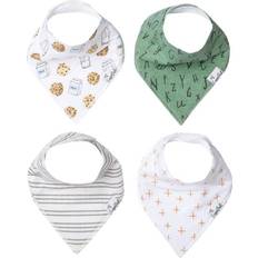 Machine Washable Drool Bibs Copper Pearl Baby Bandana Bibs 4-pack Chip