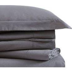 Brooklyn Loom Classic Cotton Bed Sheet Grey (274.32x)