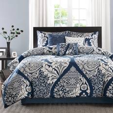 Cotton Satin Bed Linen Madison Park Vienna Bed Linen Blue (264.16x233.68)