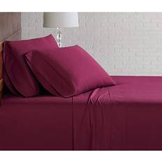 Red Bed Sheets Brooklyn Loom Classic Cotton Bed Sheet Red (259.08x228.6)