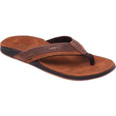 Leer - Man Slippers Reef J-Bay Perf - Java/Caramel