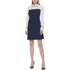 Tommy Hilfiger Women's Collared Sheath Dress - Sky Captain