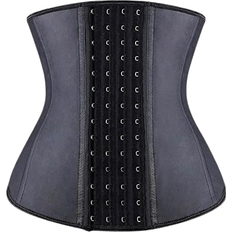 XS Corsets Yianna Latex Underbust Waist Corsets - Black