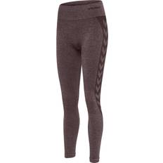 Hummel Coco Seamless Mid Waist Tights Women - Fudge Woodrose Melange