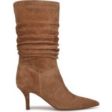 Nine West Slip-On High Boots Nine West Mycki - Cognac