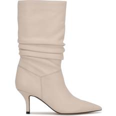 Nine West Slip-On High Boots Nine West Mycki - Chic Cream