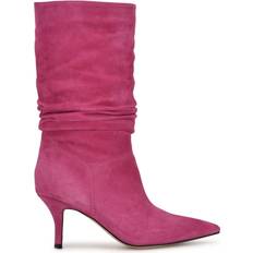 Nine West Slip-On High Boots Nine West Mycki - Electric Pink