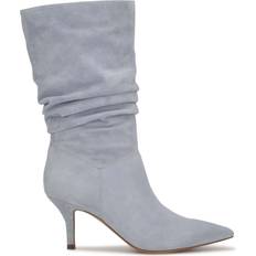 Nine West Slip-On High Boots Nine West Mycki - Light Blue