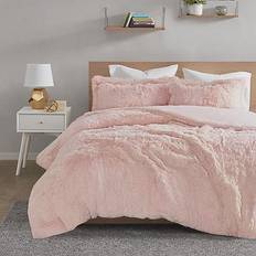 Intelligent Design Malea Shaggy Fur Duvet Cover Pink (228.6x167.64)