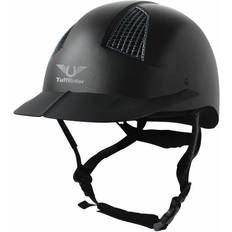 Rider Gear TuffRider Starter Helmet with Carbon Fiber Grill - Black