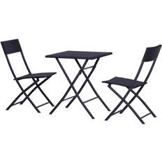 OutSunny 3PC Ensemble de Bistrot, 1 Table incluse 2 Chaises