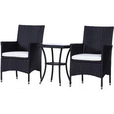 Round Bistro Sets Garden & Outdoor Furniture OutSunny 841-094 Bistro Set, 1 Table incl. 2 Chairs